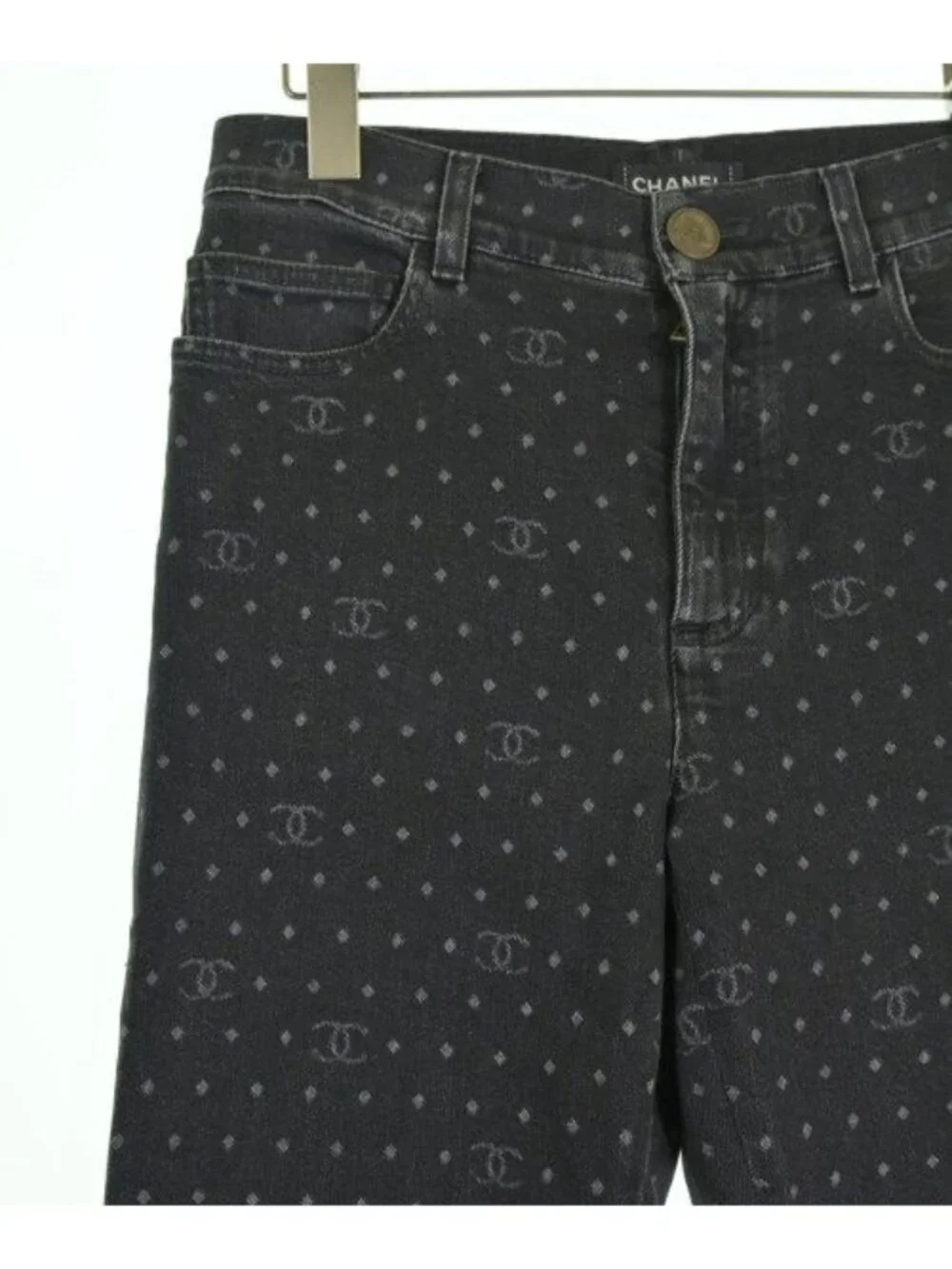 Chanel Denim Pants Black